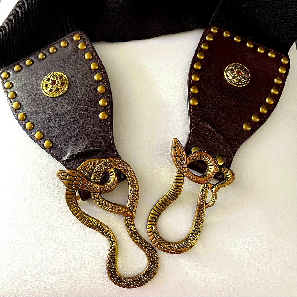 Cache s/m vintage snake buckle elastic belt